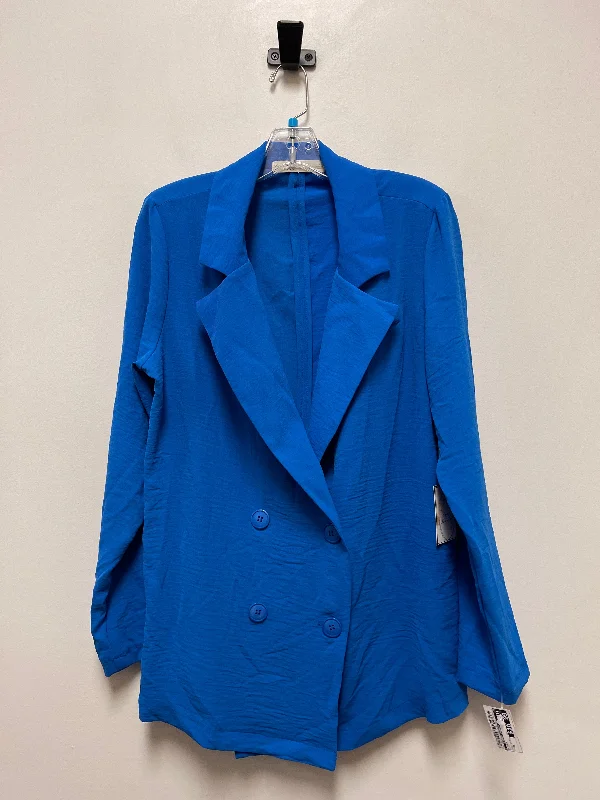 Blazer By Clothes Mentor In Blue, Size: M