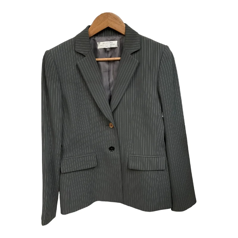 Blazer By Tahari By Arthur Levine In Grey, Size: S