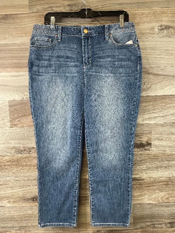 Blue Denim Jeans Cropped Chicos, Size M