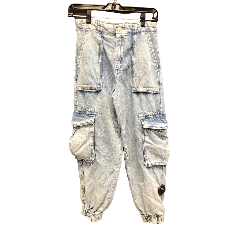 Blue Denim Pants Designer All Saints, Size 0