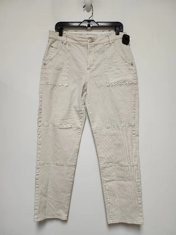 Jeans Boyfriend By Loft In Cream Denim, Size: 8