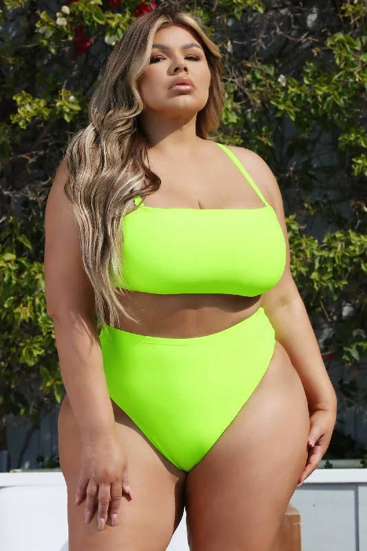 Maui Mix And Match Brazilian Bikini Bottom - Lime