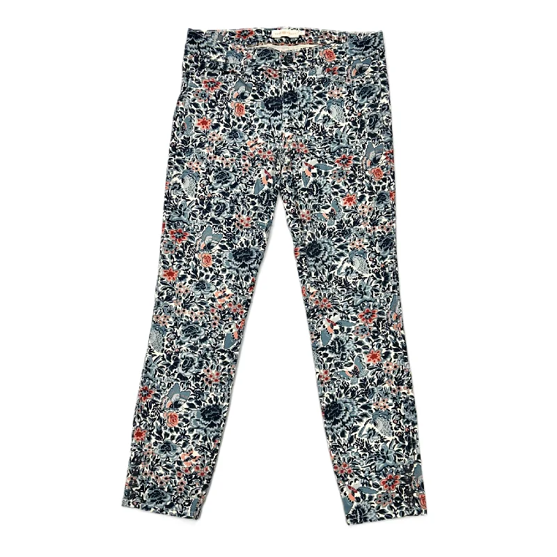 Pants Designer By Tory Burch In Floral Print, Size: 4