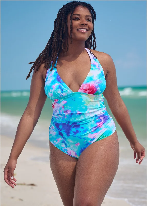 Halter one-piece - Summer Ink