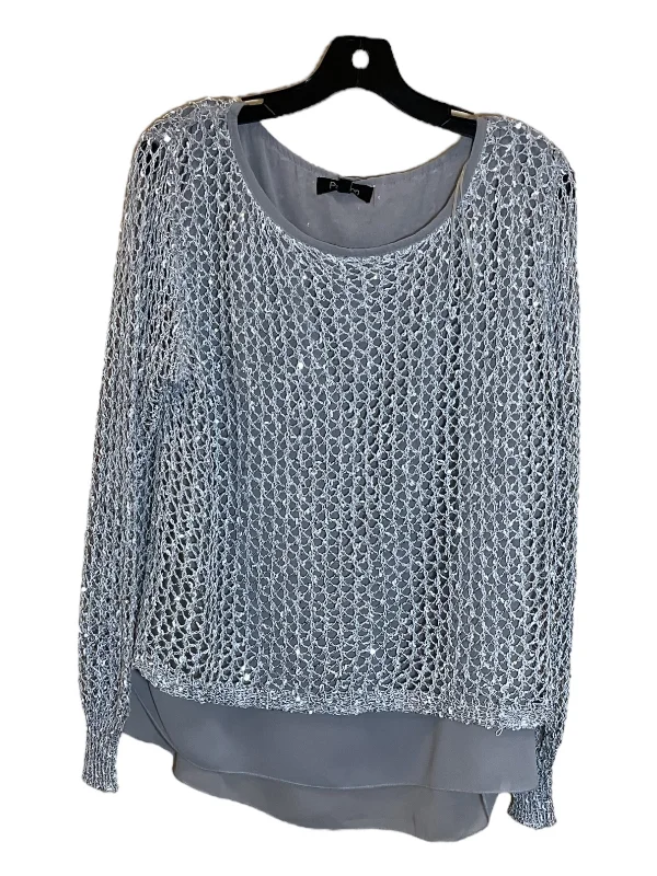 Sweater By Papillion In Silver, Size: L