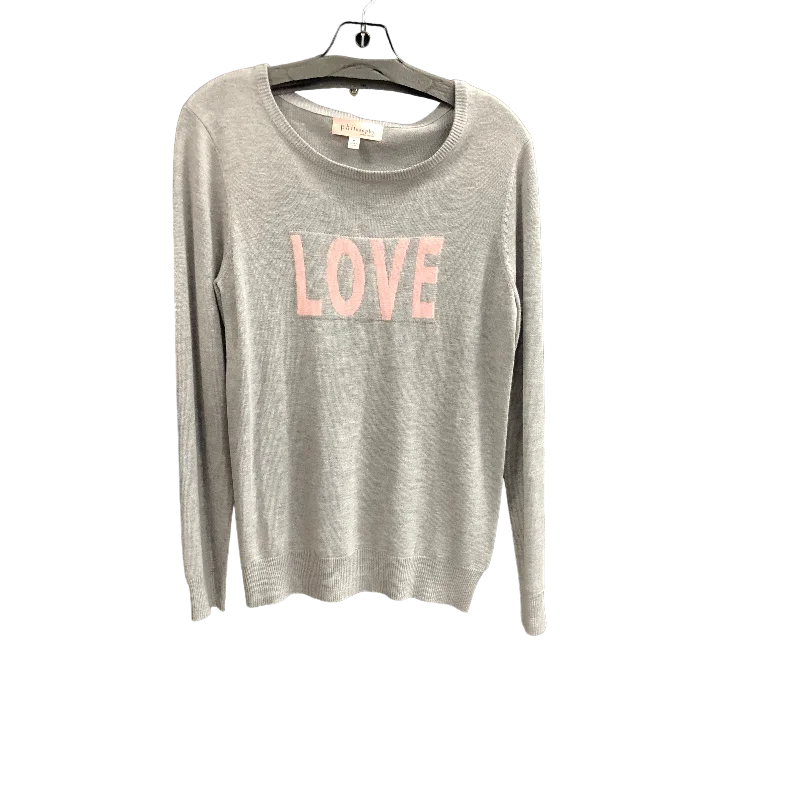 Sweater By Philosophy In Grey & Pink, Size: M