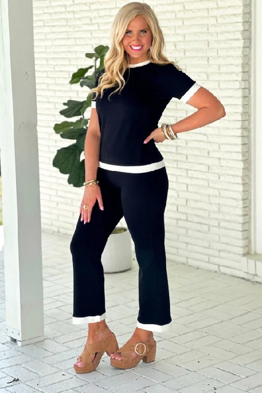 Black & White Pants Set