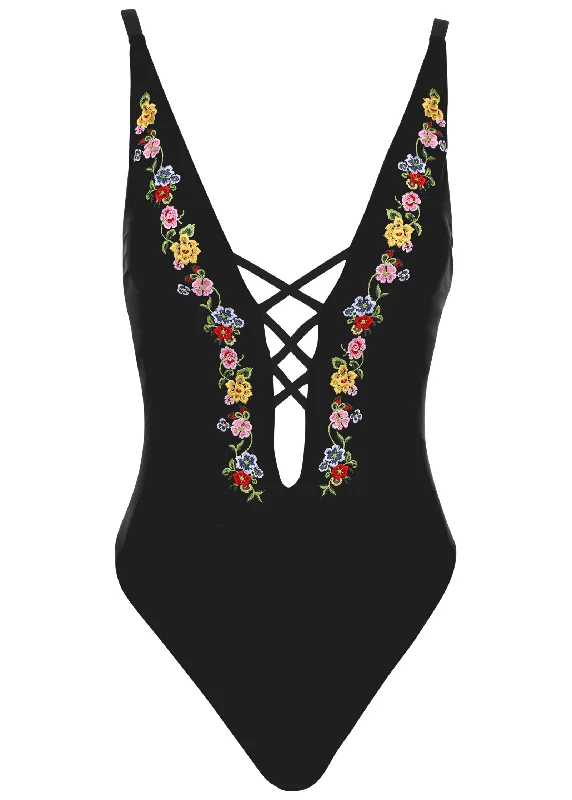 Embroidered one-piece - Fiesta Romance Embroidery